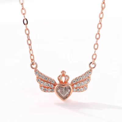 Crowned Wings Charm Chain