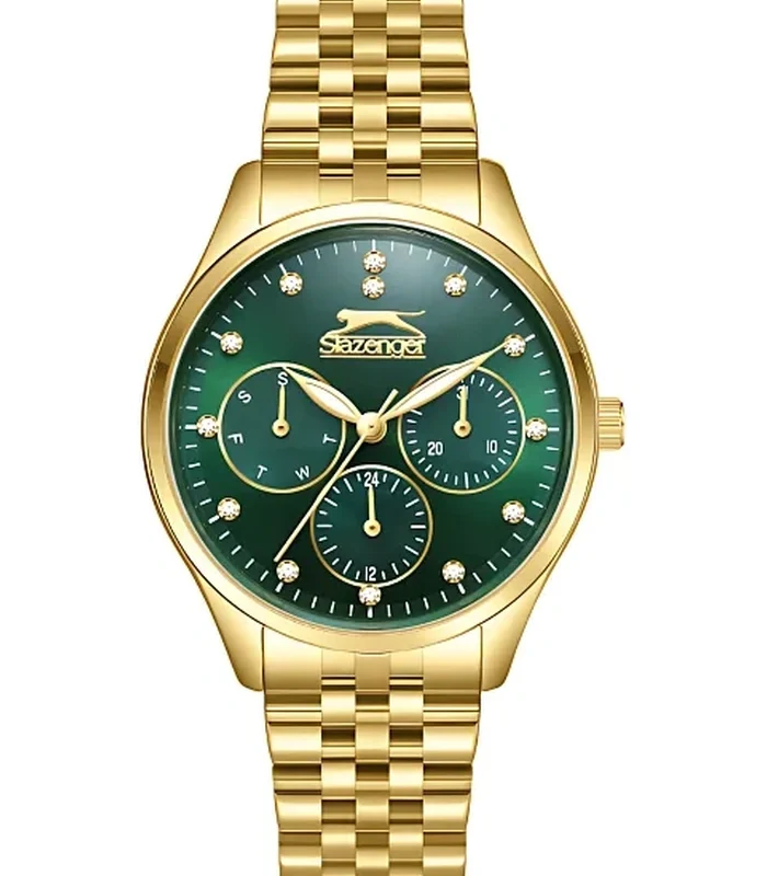 SLAZENGER Women Multi Function Dark Green Dial Watch