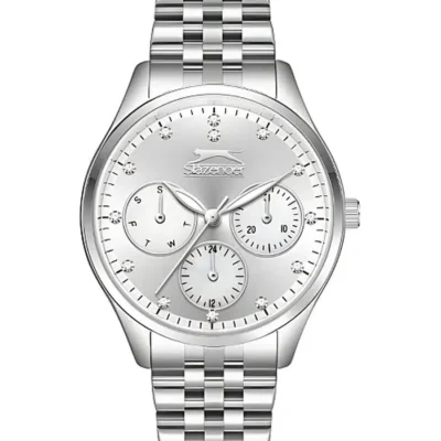 SLAZENGER Women Multi Function Silver Dial Watch