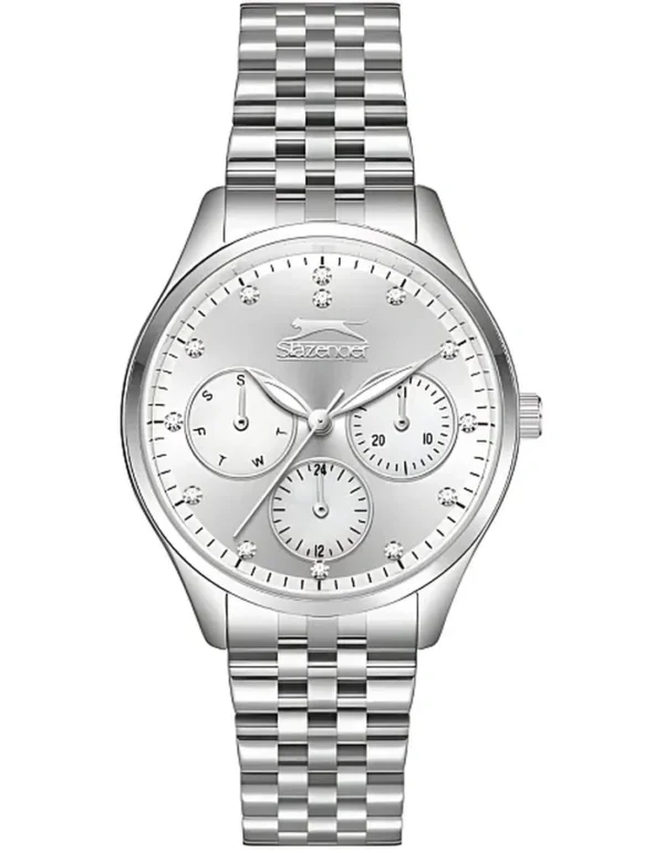 SLAZENGER Women Multi Function Silver Dial Watch