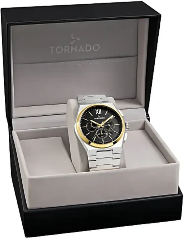 Tornado Aurora Nova Men's Multi-Function Black Dial Watch - AT9001 - Image 4