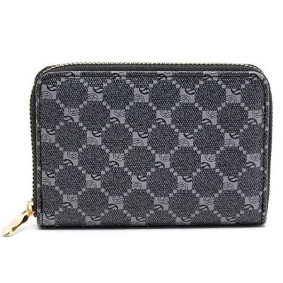 Slick Patterened Zipper Wallet - B115