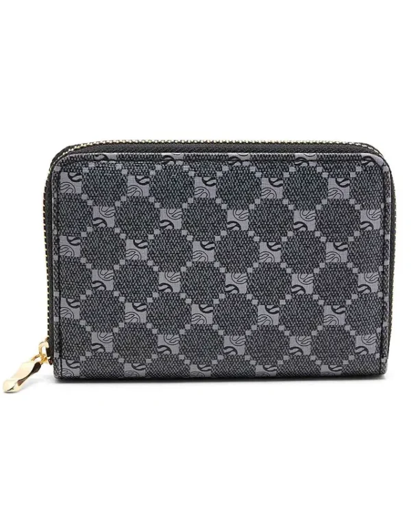 Slick Patterened Zipper Wallet - B115