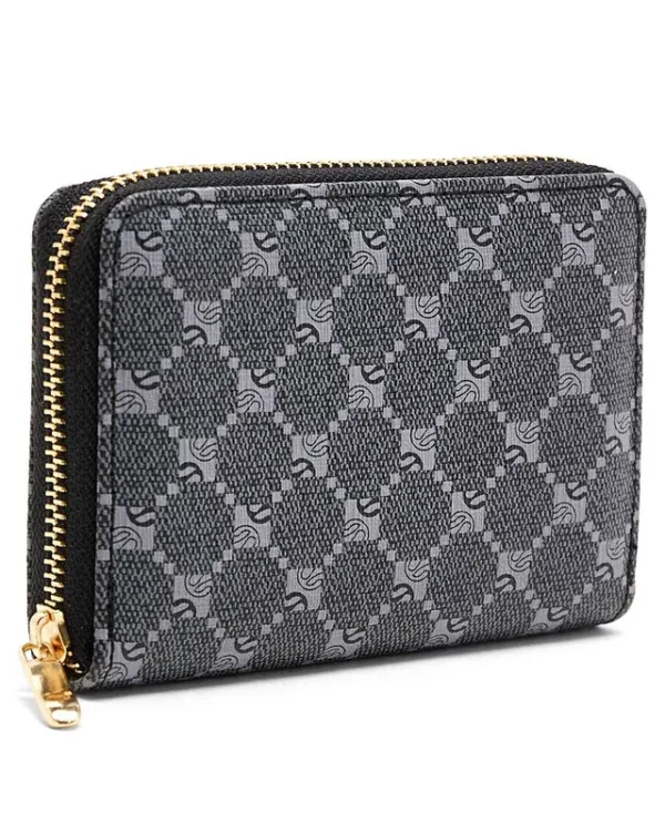 Slick Patterened Zipper Wallet - B115 - Image 2