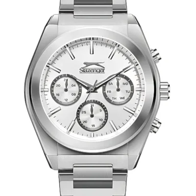 SLAZENGER Men Multi Function Silver Dial Watch - FS550