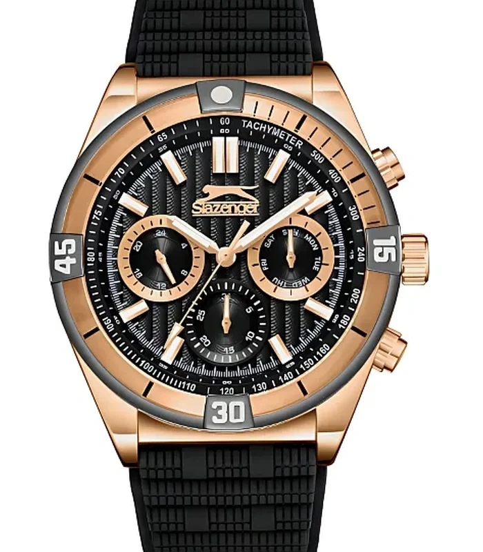 SLAZENGER Men Multi Function Gold Dial Watch - GS550