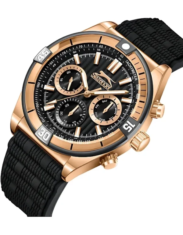 SLAZENGER Men Multi Function Gold Dial Watch - GS550 - Image 3