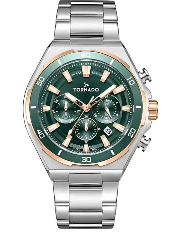 Tornado Stellar X Men's Multi Function Green Dial Watch - GT9001