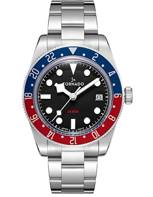 Tornado Lumina Date Just Men's Analog Black Dial Watch - MT9001