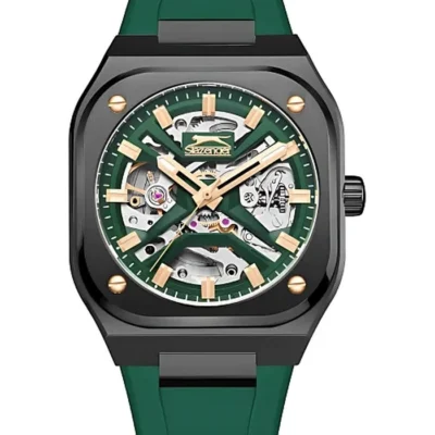 SLAZENGER Men Automatic Dark Green Dial Watch - S8002