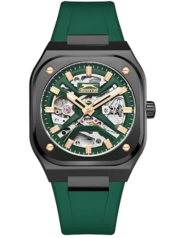 SLAZENGER Men Automatic Dark Green Dial Watch - S8002