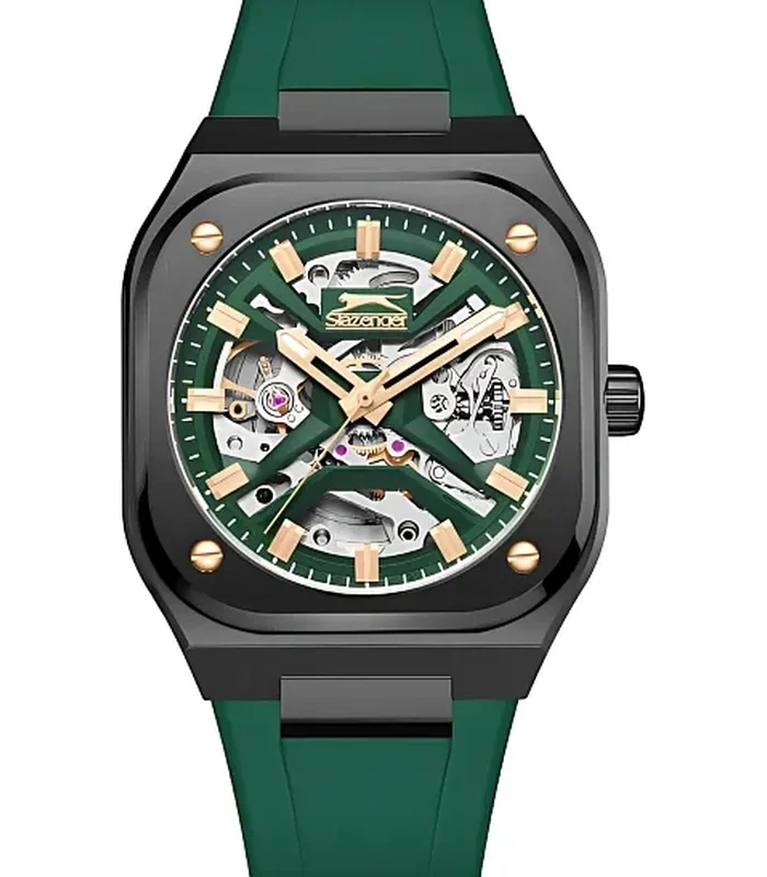 SLAZENGER Men Automatic Dark Green Dial Watch - S8002