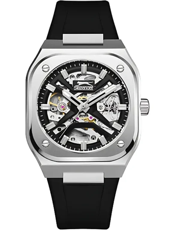SLAZENGER Men Automatic Black Dial Watch - S8002