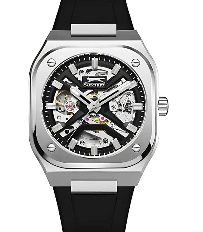 SLAZENGER Men Automatic Black Dial Watch - S8002