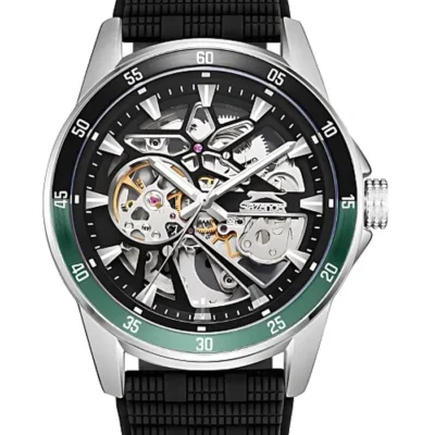 SLAZENGER Men Automatic Black Dial Watch - QS8002