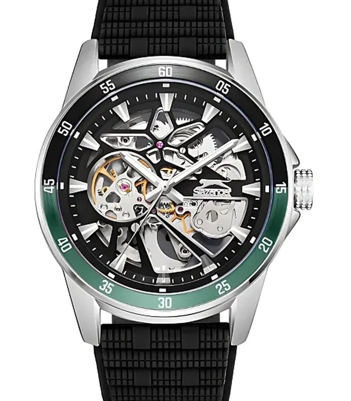 SLAZENGER Men Automatic Black Dial Watch - QS8002