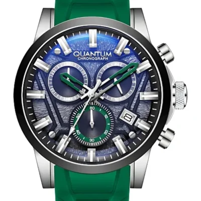 QUANTUM Men Chronograph Green Gun Dial Watch - XQ800