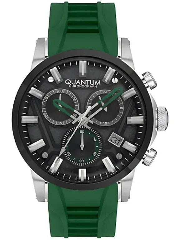 QUANTUM Men Chronograph All Green Gun Dial Watch - XQ800