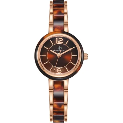 Kenneth Scott Women's Rose Gold Dial Analog Watch