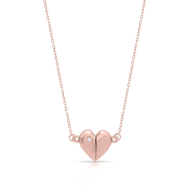 Rose Gold Magnetic Heart Chain