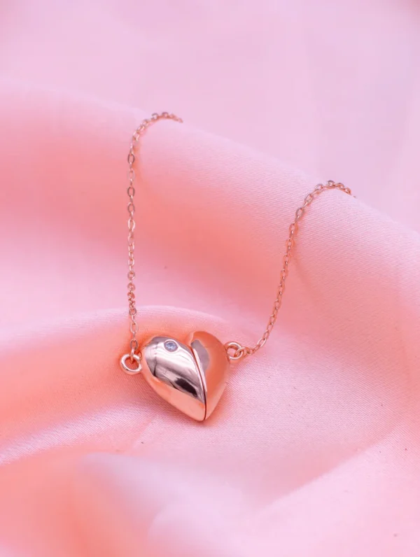 Rose Gold Magnetic Heart Chain - Image 3