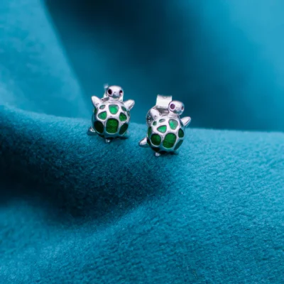 Silver Tortoise Earing