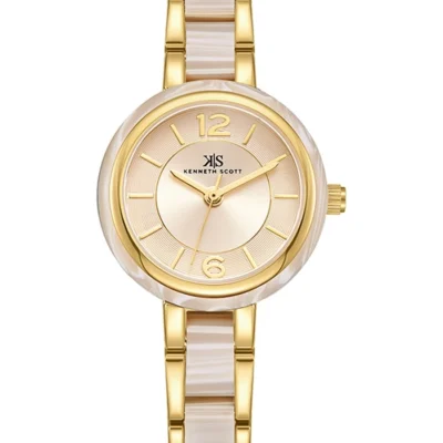 Kenneth Scott Women's Gold Dial Analog Watch
