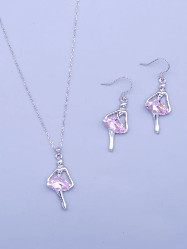 Pink Doll Pendant Necklace Set - Image 2