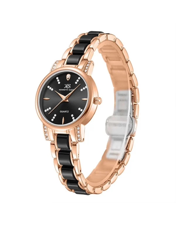 Kenneth Scott Women's Analog Black Dial Watch - Image 2