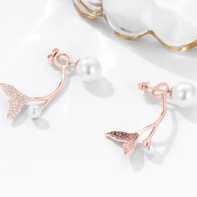 Pearl Cascade Zircon & Pearl Drop Earrings