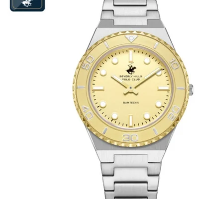 Beverly Hills Polo Club Women's Analog Gold Dial Watch