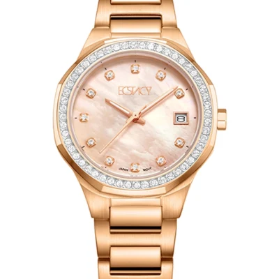 Ecstacy Women's Rose Gold MOP Dial Analog Watch