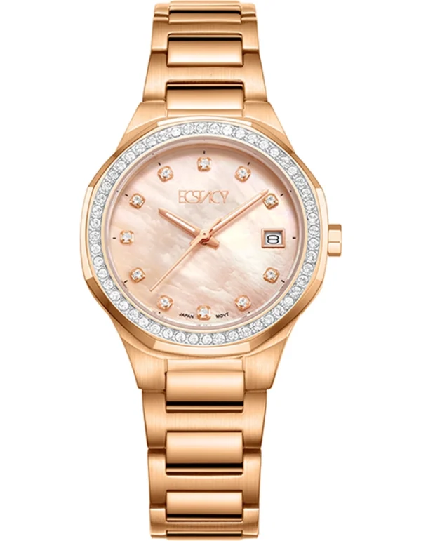 Ecstacy Women's Rose Gold MOP Dial Analog Watch