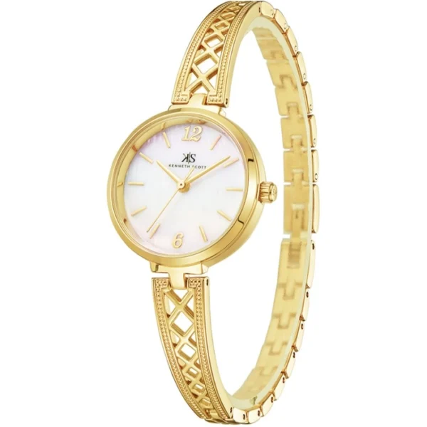 Kenneth Scott Women's White Dial Analog Watch. - Image 2