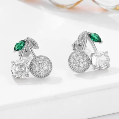Radiant Dots Silver Swarovski Studs