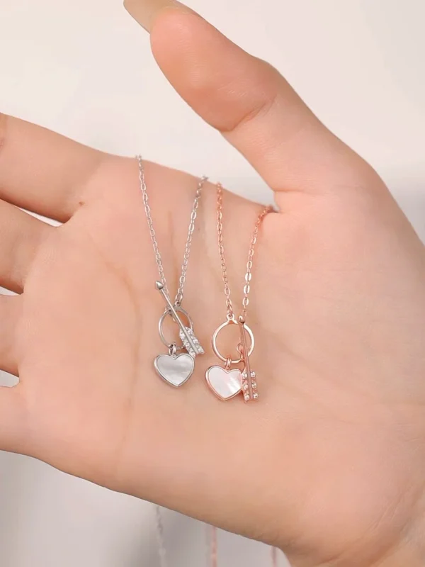 Eternal Love: Heart & Arrow Rose Gold Charm Chain - Image 3