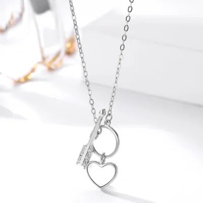 Eternal Love: Heart & Arrow Silver Charm Chain