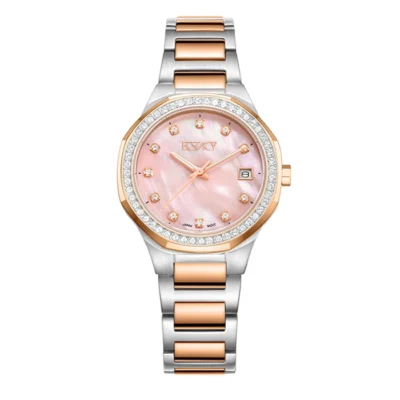 Ecstacy Women's Pink MOP Dial Analog Watch