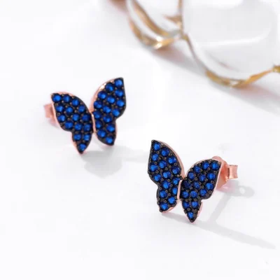 Blue Swarovski Glow Studs