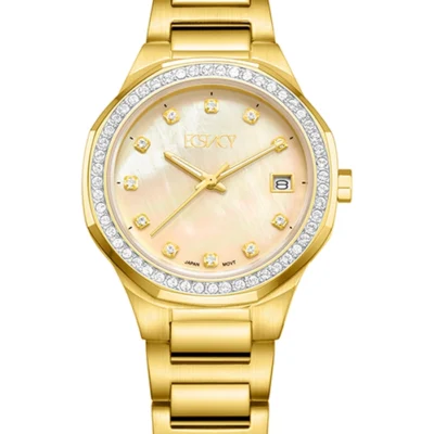 Ecstacy Women's Champagne MOP Dial Analog Watch