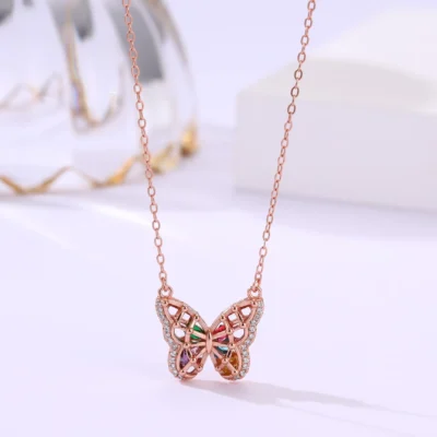 Aurora Wings Butterfly Charm Chain
