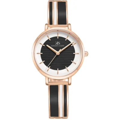 Kenneth Scott Women's Black Dial Analog Watch