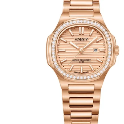 Ecstacy Women's Rose Gold Dial Analog Watch