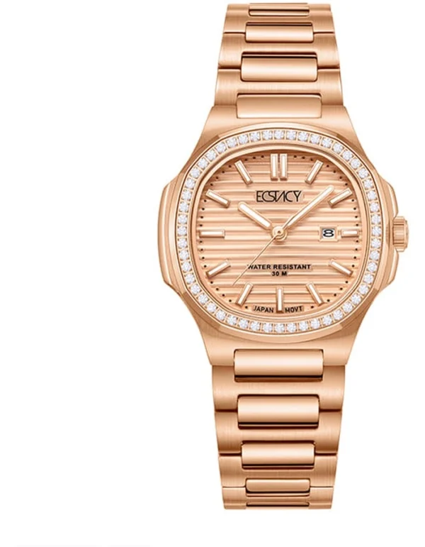 Ecstacy Women's Rose Gold Dial Analog Watch