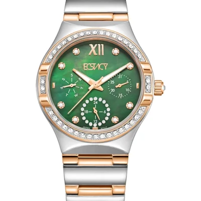 Ecstacy Women's Green MOP Dial Multi Function Watch