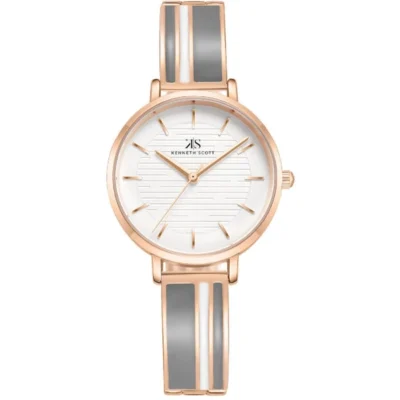Kenneth Scott Women's Grey Dial Analog Watch