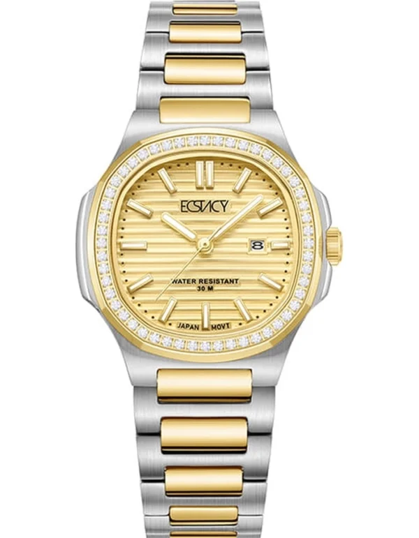 Ecstacy Women's Gold Dial Analog Watch