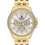 Beverly Hills Polo Club Women's White Dial Multi Function Watch