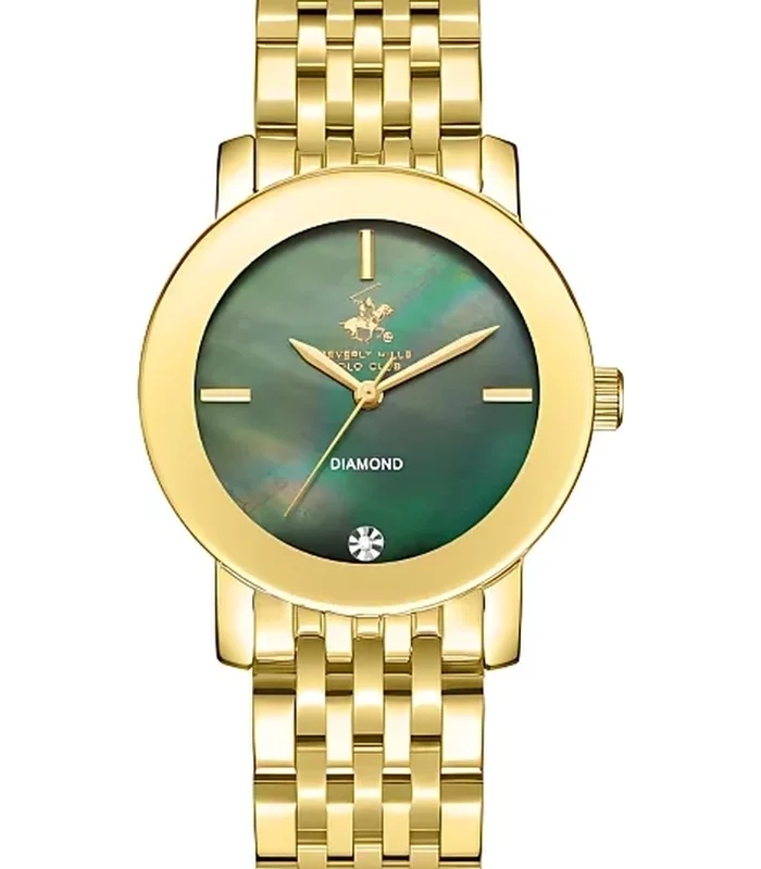 BEVERLY HILLS POLO CLUB Women Analog Mother Of Pearl Green Dial Watch