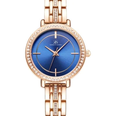 Kenneth Scott Women's Analog Blue Dial Watch